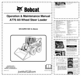 Bobcat A770 Skidsteer Loader Operation and Maintenance Manual A3P6 2010