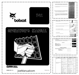 Bobcat Clark 741 Skidsteer Loader Operation and Maintenance Manual