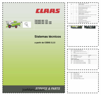 CLAAS Tucano 320 330 340 430 440 450 480 470 Combine Service Manual