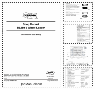 Doosan DL250-3 Wheel Loader Workshop Manual 10001 and Up
