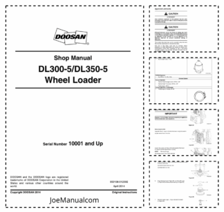 Doosan DL300-5 DL350-5 Wheel Loader Workshop Manual 10001 and Up