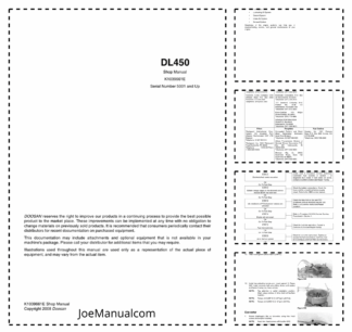 Doosan DL450 Wheel Loader Workshop Manual 5001 and Up