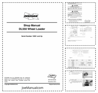Doosan DL550 Wheel Loader Workshop Manual 10001 and Up