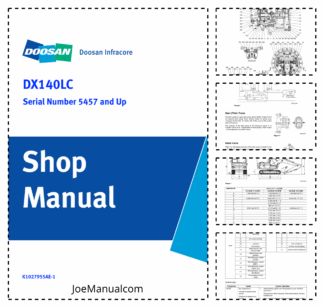 Doosan DX140LC Excavator Workshop Manual 5457 and Up