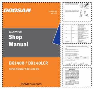 Doosan DX140R DX140LCR Excavators Workshop Manual