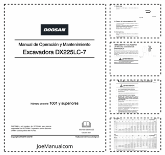 Doosan DX225LC-7 Excavator Operation and Maintenance Manual 1001 and Up