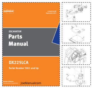 Doosan DX225LCA Excavator Parts Manual 5001 and Up