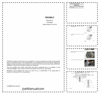 Doosan DX340LC Excavator Workshop Manual 5001 and Up