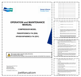 Doosan P600 HP450 Compressor Operator and Maintenance Manual