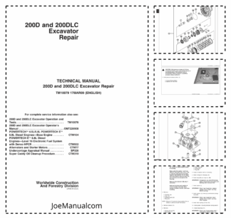 John Deere 200D 200DLC Excavator Repair Technical Manual