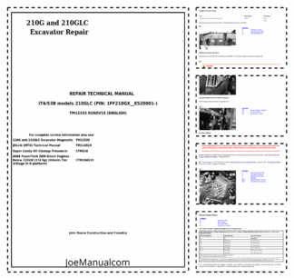 John Deere 210G 210GLC Excavator Repair Technical Manual