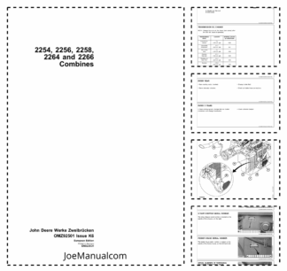 John Deere 2266 Combine Operators Manual