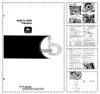 John Deere 4040 4240 Tractors Technical Manual