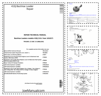 John Deere 410J Backhoe Loader Repair Technical Manual
