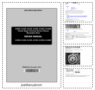 John Deere 6100D 6110D 6115D 6125D 6130D 6140D Tractor Repair Manual