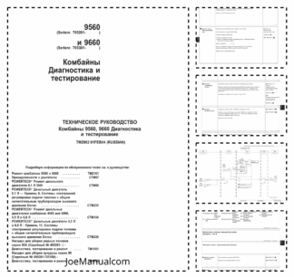 John Deere 9560 9660 Combine Diagnostic Manual