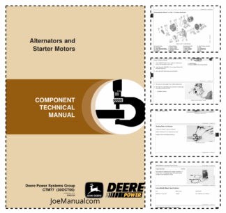 John Deere Diesel Engines Alternators and Starter Motors Component Technical Manual