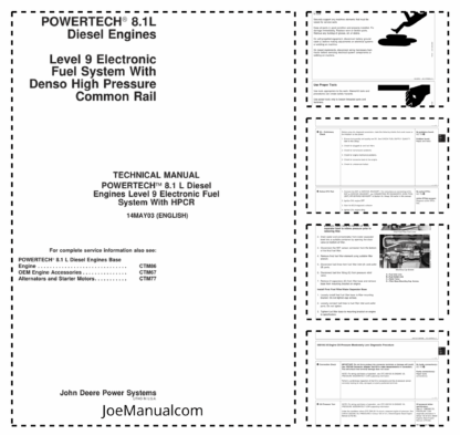 John Deere PowerTech 8.1L Diesel Engines Level 9 Electronic Fuel System ...