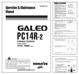 Komatsu PC14R-2 Excavator Operation and Maintenance Manual