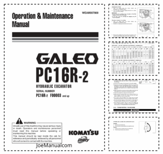 Komatsu PC16R-2 Excavator Operators Manual