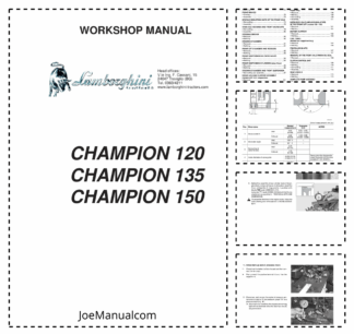 Lamborghini Champion 120 135 150 Tractor Workshop Manual