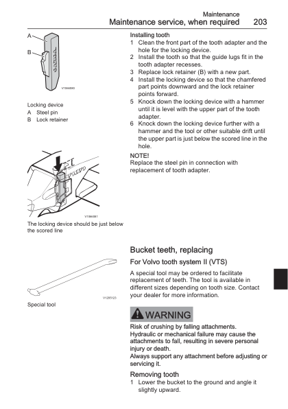 Volvo EC200D Excavator Operators Manual SN 240001-310000 - Image 11