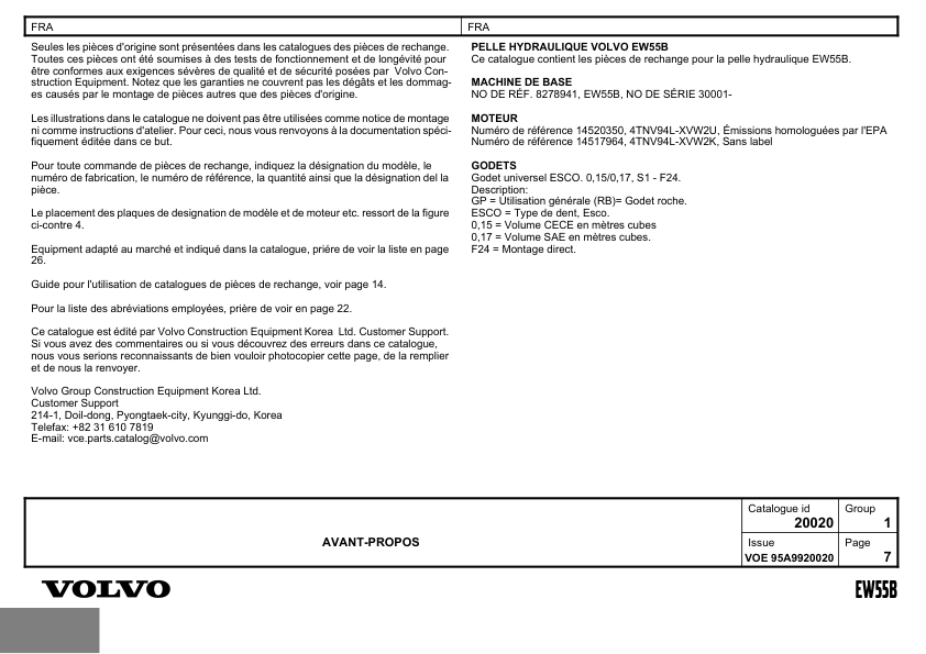 Volvo EW55B Excavator Parts Catalog - Image 7