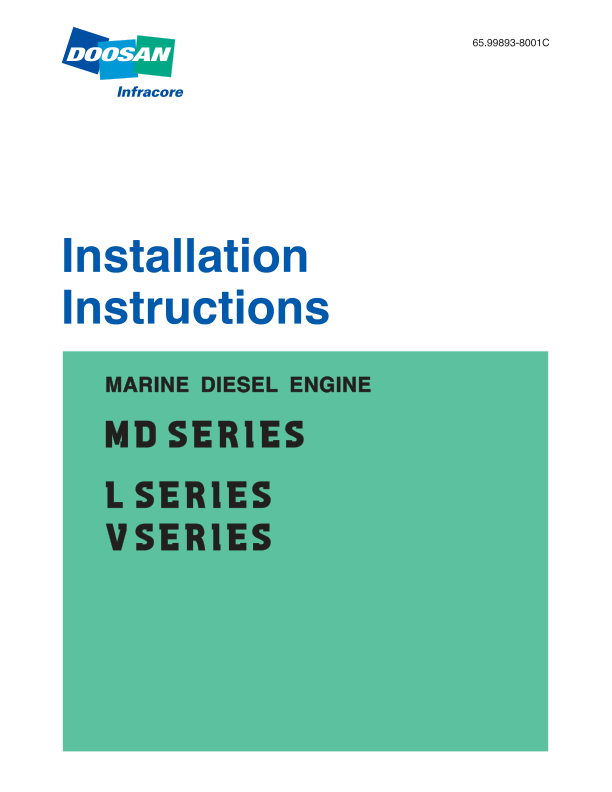 Doosan MD L V Series Marine Diesen Engine Installation Instructions Manual - Image 2
