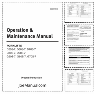 Doosan D50S Forklift Operation and Maintenance Manual