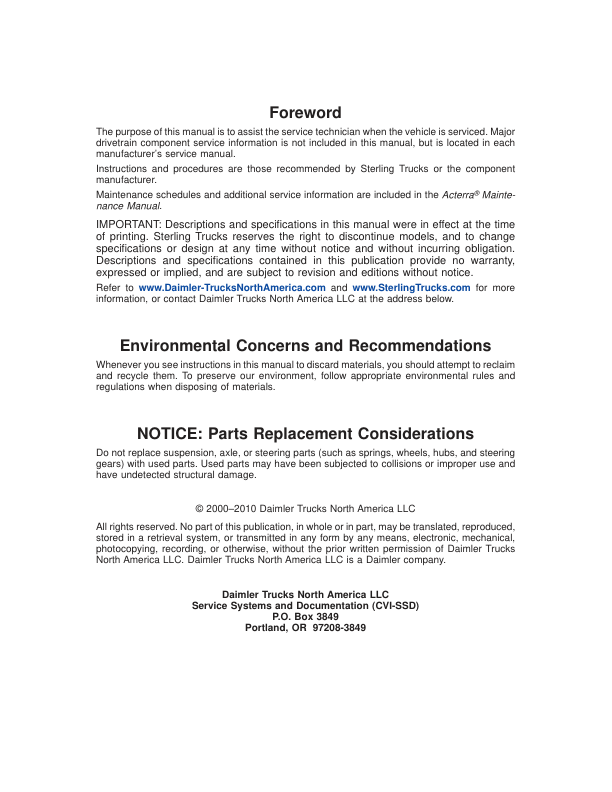 Acterra MX Truck Workshop Service Repair Manual - Image 3