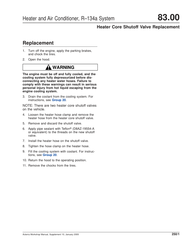 Acterra MX Truck Workshop Service Repair Manual - Image 8