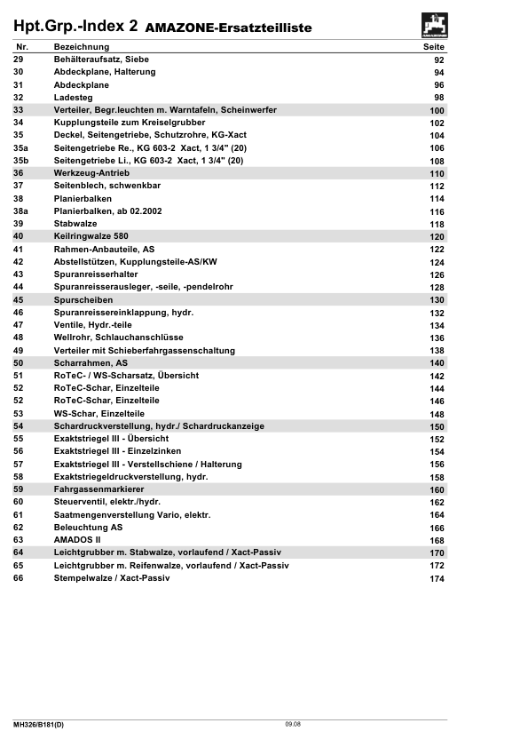 Amazone P 4300 Airstar Xact Seed Drill Spare Parts Catalogue DE - Image 4