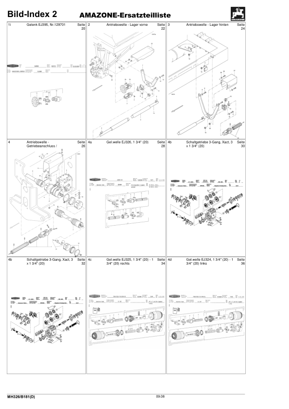 Amazone P 4300 Airstar Xact Seed Drill Spare Parts Catalogue DE - Image 6