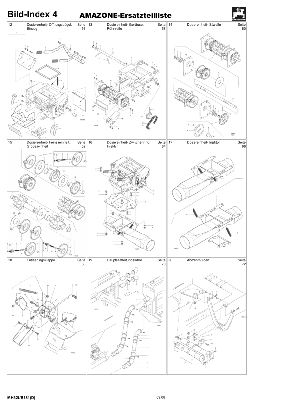 Amazone P 4300 Airstar Xact Seed Drill Spare Parts Catalogue DE - Image 8