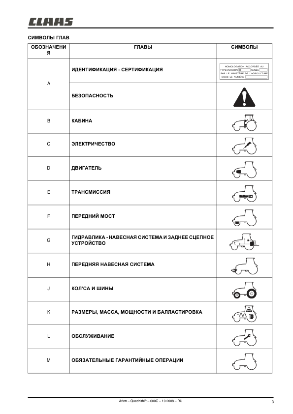 Claas Arion 610 620 630 Tractor Operators Manual RU - Image 5