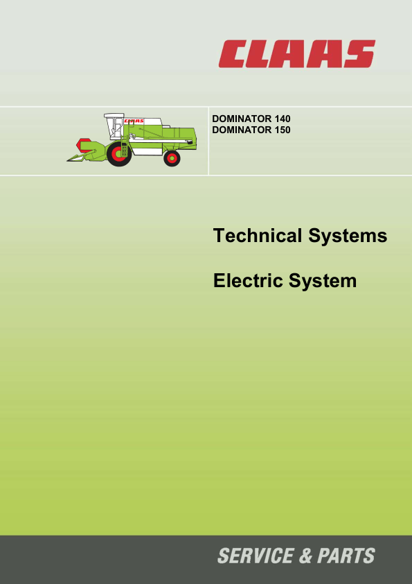Claas Dominator 140 150 Technical Systems Electric System Service Manual - Image 2
