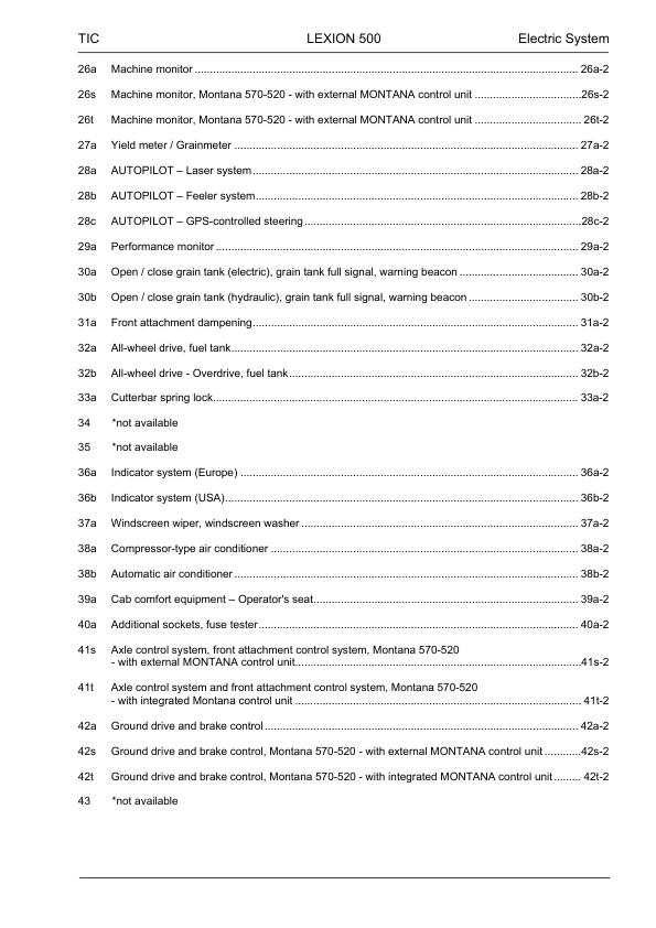 Claas Lexion 570 520 Montana Technical Systems Electric System Service Manual - Image 7