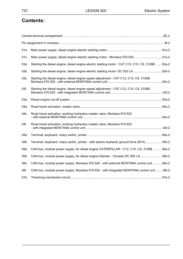 Claas Lexion 570 520 Montana Technical Systems Electric System Service Manual - Image 5