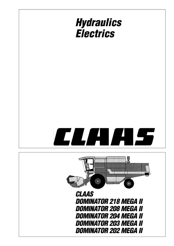 Claas Lexion Hydraulic and Electric Systems Manual - Image 2