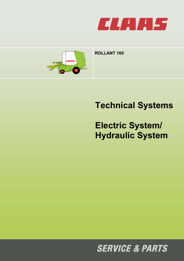 Claas Rollant 160 Baller Electric Hydraulic System Service Manual - Image 2
