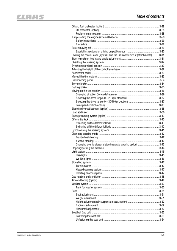 Claas Scorpion 6030 7030 7040 7045 Telehandlers Operators Manual - Image 5