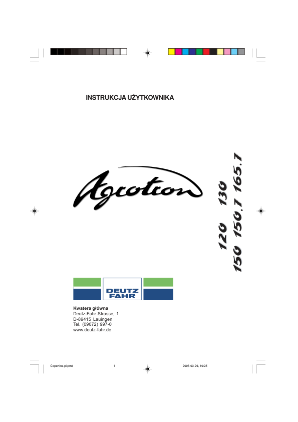 Deutz Fahr Agrotron 120 130 150 150.7 165.7 Tractor Operators Manual - Image 2