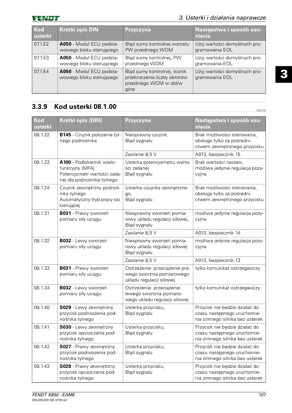 Fendt 819 822 824 826 828 Vario Tractor Operation Manual PL - Image 8