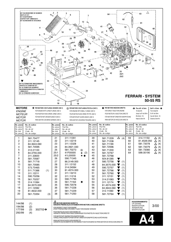 Ferrari 50 55 70 75 80 RS Car Parts Catalog EN - Image 7