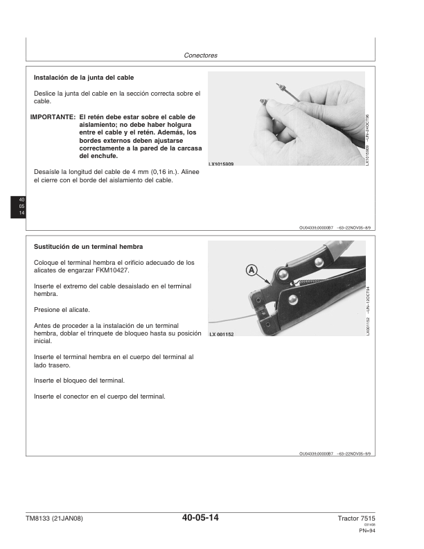 John Deere 7515 Tractors Repair Manual ES - Image 10