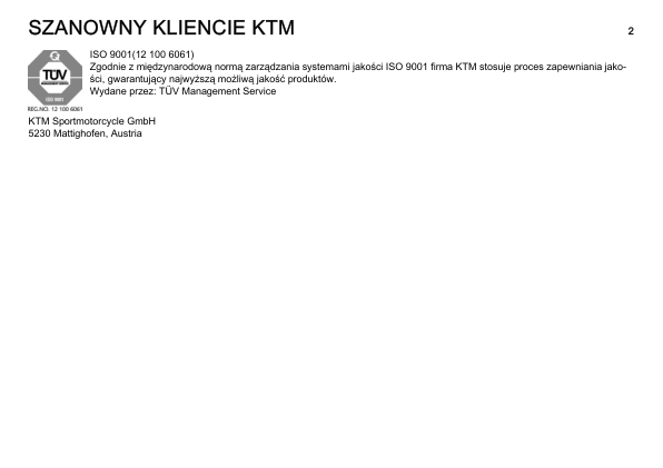 KTM 1290 Super Adventure Motorcycle Operators Manual - Image 4