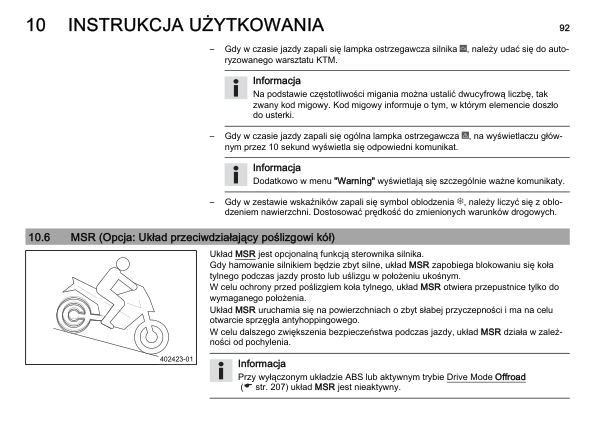 KTM 1290 Super Adventure Motorcycle Operators Manual - Image 11