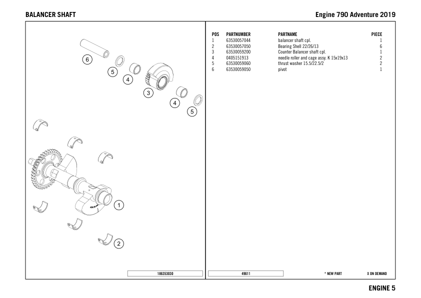 KTM 790 Adventure Engine Parts Catalog EN - Image 6