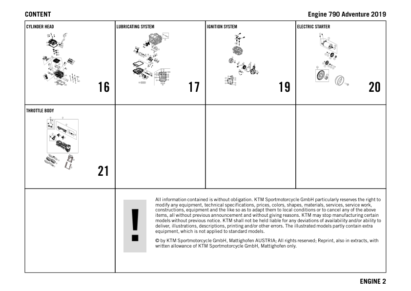 KTM 790 Adventure Motorcycle Engine Parts Catalog - Image 4