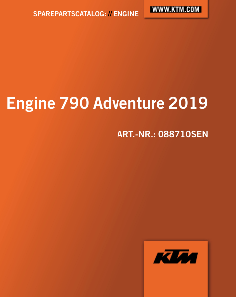 KTM 790 Adventure Motorcycle Engine Parts Catalog - Image 2